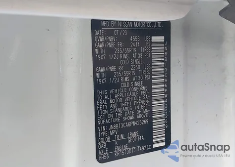 2023 Nissan Rogue Sl Fwd из США, поврежденный, VIN JN8BT3CA6PW425269